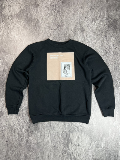 Pre-owned Archival Clothing Erd Enfants Riches Deprimes 2014 Distressed Flame Sweatshirt In Black