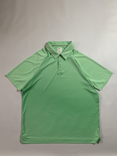 Pre-owned Oakley T-shirt Regular Fit Center Logo In Light Green