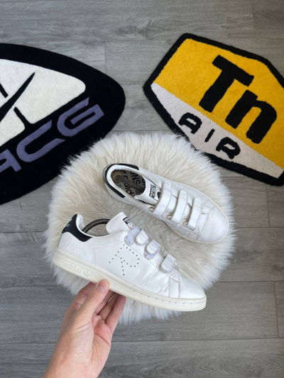 adidas gazelle silver green womens ADIDAS x RAF SIMONS Size 10 Ozweego Bunny White Cream Leather Canvas Runner  Sneakers main image 0