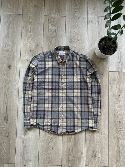 Pre-owned Barbour Plaib Shirt In Grey
