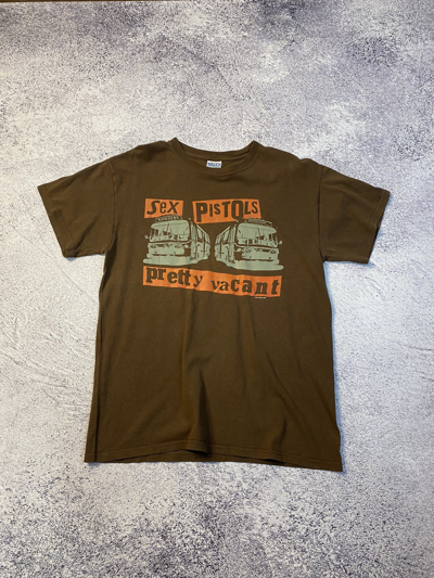 Pre-owned Band Tees X Vintage Sex Pistols Pretty Vacant T-shirts In Brown