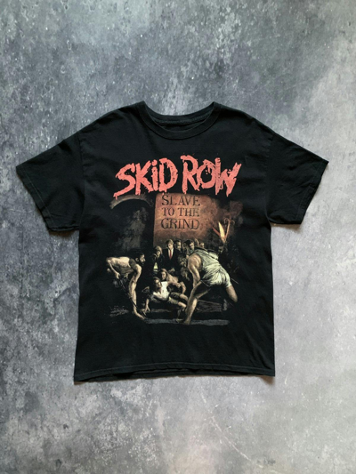 Pre-owned Band Tees X Vintage Skid Row Slave To The Grind Album T Shirt Tee 90's In Black