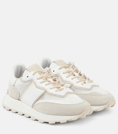 Tod's Sportiva Run Leather Sneakers In White