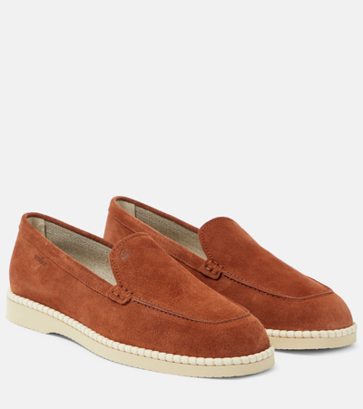 Hogan H642 Suede Loafers In Brown