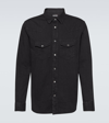 Tom Ford Long-sleeved Denim Shirt In Black
