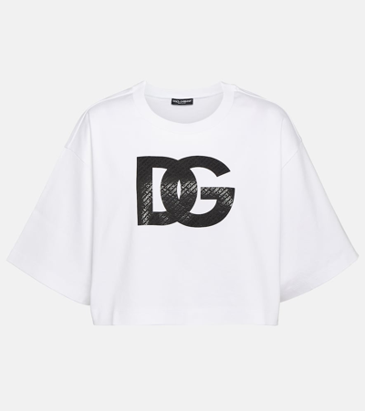 DOLCE & GABBANA LOGO COTTON JERSEY T-SHIRT