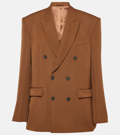 Wardrobe.nyc Double-breasted Wool Blazer In Brown