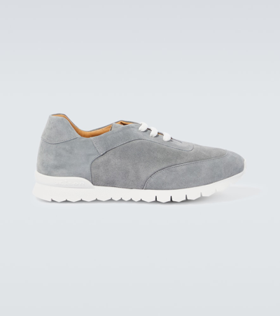 Kiton Suede Sneakers In Grey