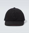 Christian Louboutin Mens Black Mooncrest Cotton-canvas Baseball Cap Xs In Black