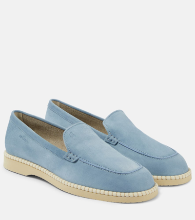 Hogan H642 Suede Loafers In Blue