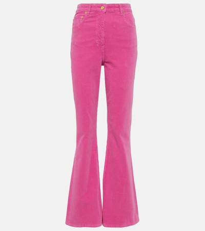 Ganni Schlaghose Aus Cord Aus Einer Baumwollmischung In Pink