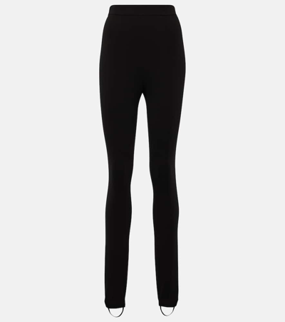 Dolce & Gabbana High-rise Stirrup Leggings In Black