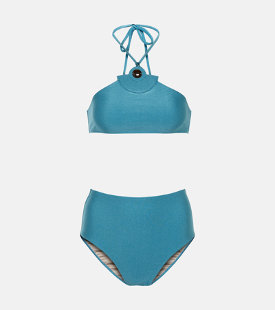 Adriana Degreas Demi Pois Bikini In Blue