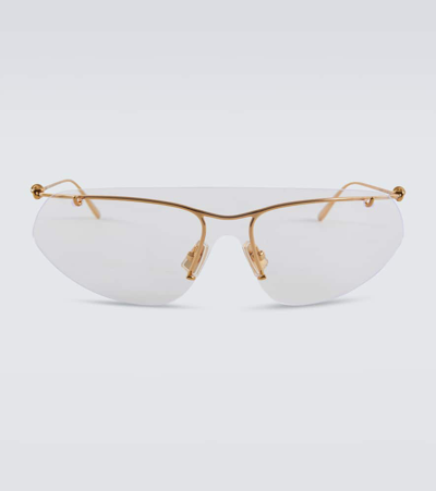 Bottega Veneta Knot Glasses In Gold