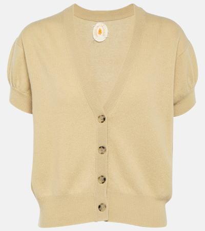 Jardin Des Orangers Wool And Cashmere Cardigan In Beige