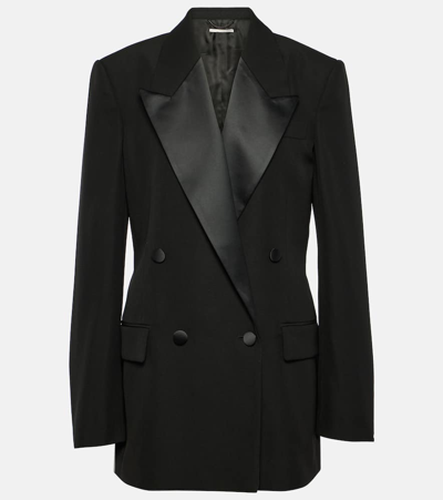 Stella Mccartney Double-breasted Tuxedo Jacket In Black