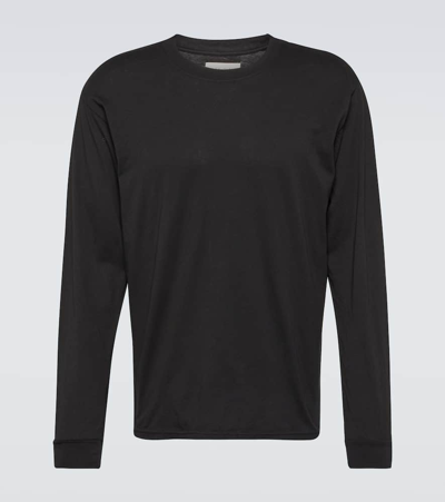 Les Tien Black Cotton Sweatshirt In Jet Black
