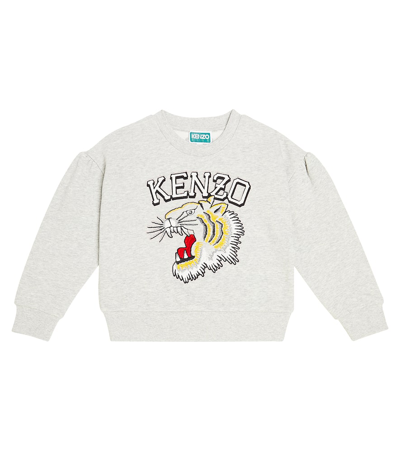 Kenzo Kids' Kotora Embroidered Cotton Sweatshirt In Grey
