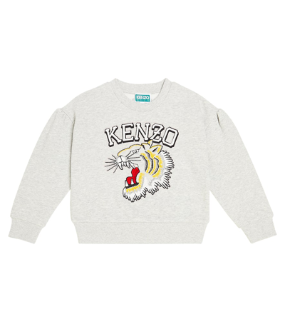 Kenzo Kids' Kotora 刺绣棉卫衣 In Grey