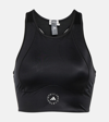 Adidas By Stella Mccartney Asmc True Purpose Crop Training Bra Top In Black