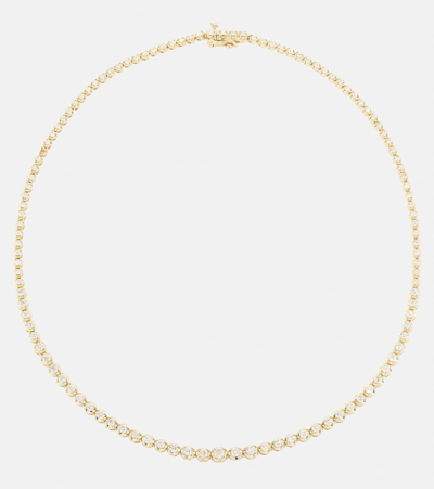 Stone And Strand 10kt Gold Necklace With Diamonds