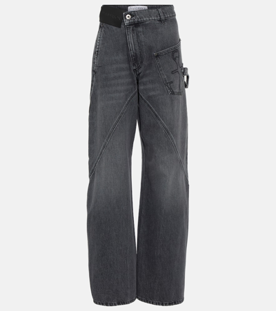 JW ANDERSON TWISTED HIGH-RISE STRAIGHT JEANS