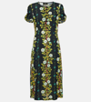 Etro Floral-print Midi Dress In Multicoloured