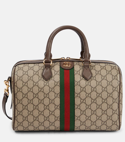 Gucci Ophidia Gg Medium Canvas Tote Bag In Brown