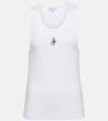 JW ANDERSON LOGO EMBROIDERED COTTON TANK TOP