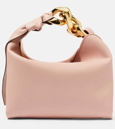 Jw Anderson Small Leather Shoulder Bag In Pink