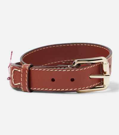 Chloé Leather Belt In Brown