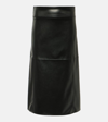 S Max Mara Rimini Faux Leather Midi Skirt In Black