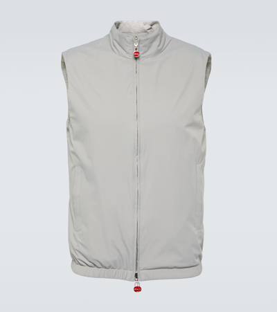 Kiton Technical Vest In Grey