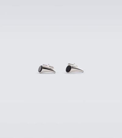 Lanvin Embellished Cufflinks With Onyx In Black