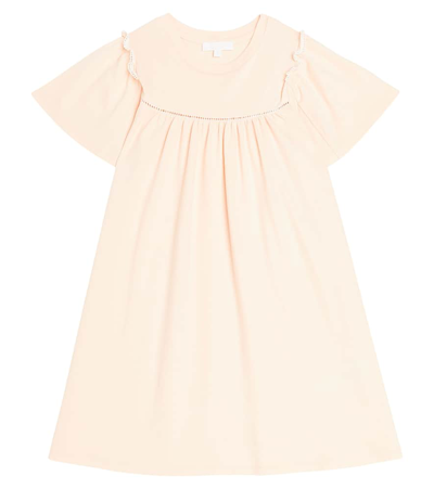 Chloé Kids' Cotton Dress In Pink