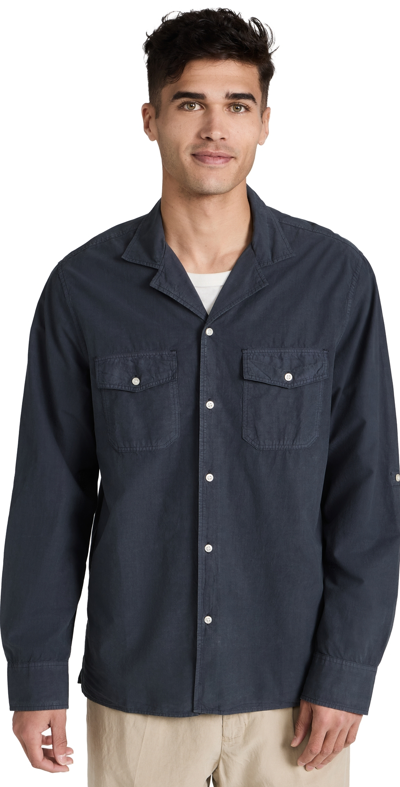 Officine Generale Navy Eric Shirt In Dark Navy