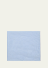 Simonnot Godard Men's Mineral Cotton Pocket Square In Light Blue