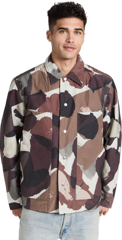 Norse Projects Pelle Camo Nylon Insulated Jacket Espresso S In Brown