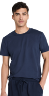 Alo Yoga Conquer Reform Crewneck Tee Navy L In Navy