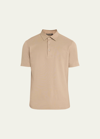 Loro Piana Men's Cotton Pique Polo Shirt In Amazonian Wook