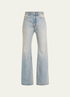 Balenciaga Flared Leg Jeans In Blu/multi