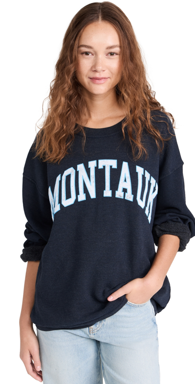 Daydreamer Montauk Bf Crew Sweatshirt Navy Heather Xs