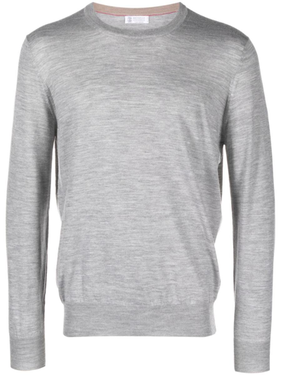 Brunello Cucinelli Man Sweater Light Grey Size 44 Virgin Wool, Cashmere