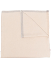 Brunello Cucinelli Wool And Cashmere Blend Scarf In Beige