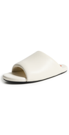 Simon Miller Bubble Padded Vegan Slide Sandals In White
