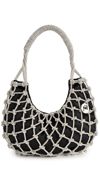 Rosantica Black Nodi Hotfix Tote Bag In Silver/black