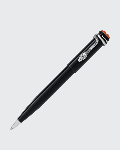 Montblanc Heritage Rouge Et Noir Collection Ball-point Pen In Black