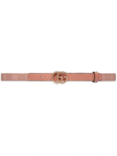 Gucci Gg Marmont Leather Belt In Pink