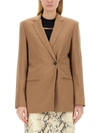 Helmut Lang Single-double Breasted Blazer In Beige