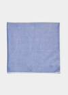Simonnot Godard Men's Mineral Cotton Pocket Square In Dk Blue